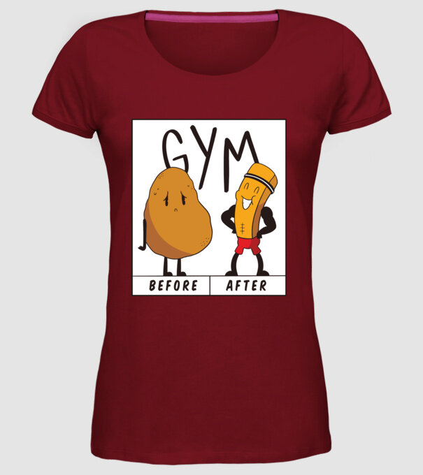 Înainte de antrenament, După antrenament model bordo pe tricou
