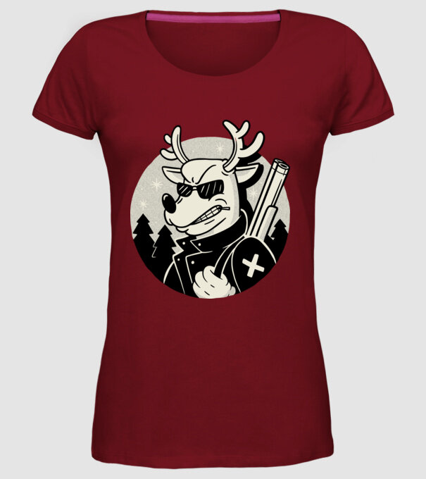 Rudolf Vânătorul model bordo pe tricou