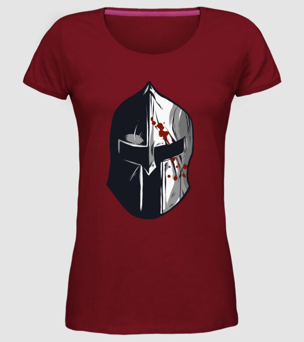 Cască războinic Sparta model bordo pe tricou