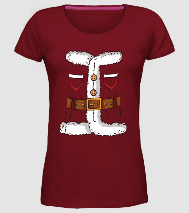 Moș Crăciun Costum model bordo pe tricou