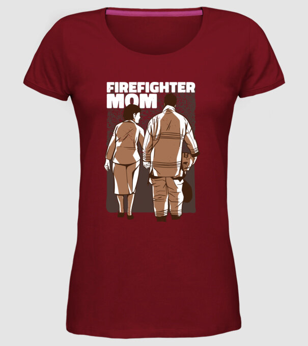 Mama de pompier model bordo pe tricou