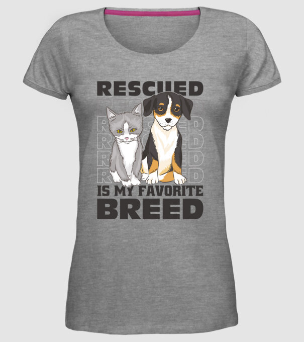 Rasa mea preferată este cea adoptată model gri pe tricou