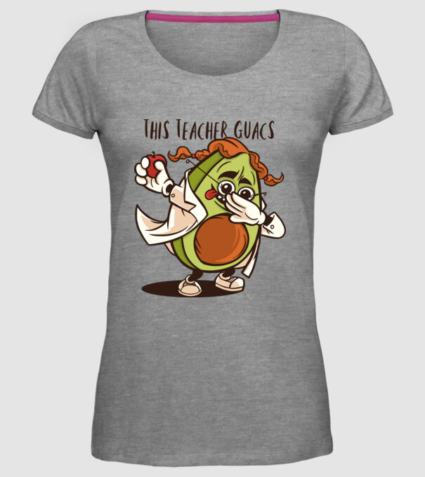 Profesor Avocado DAB model gri pe tricou