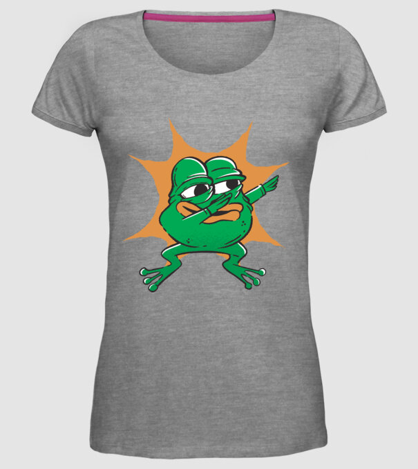 Broască DAB model gri pe tricou