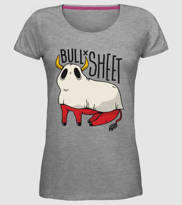 Bull sheet model gri pe tricou