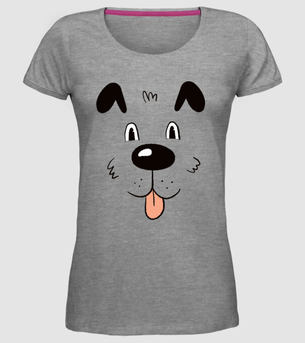 Cap Câine drăguț model gri pe tricou