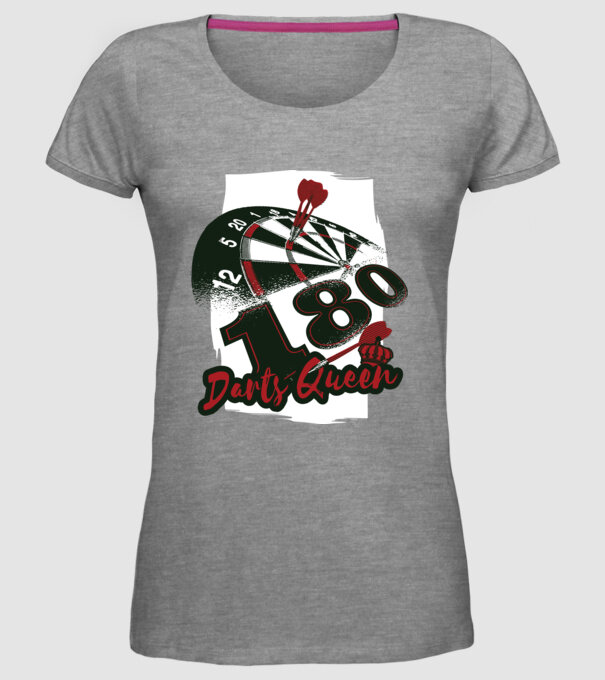 Regina Darts model gri pe tricou