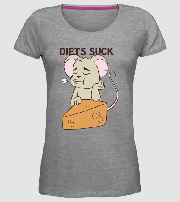 Șoricel diet model gri pe tricou