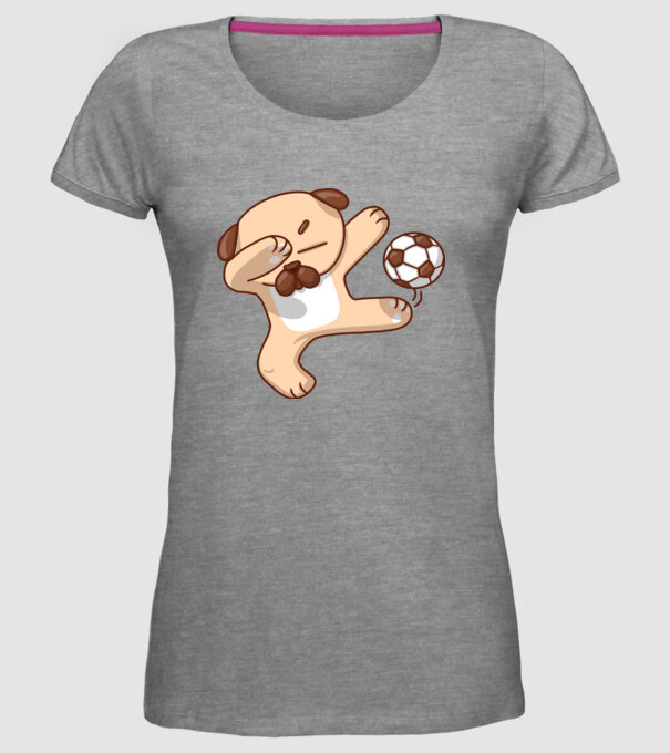 Cățel fotbalist DAB model gri pe tricou