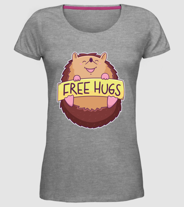 Free Hugs Arici model gri pe tricou