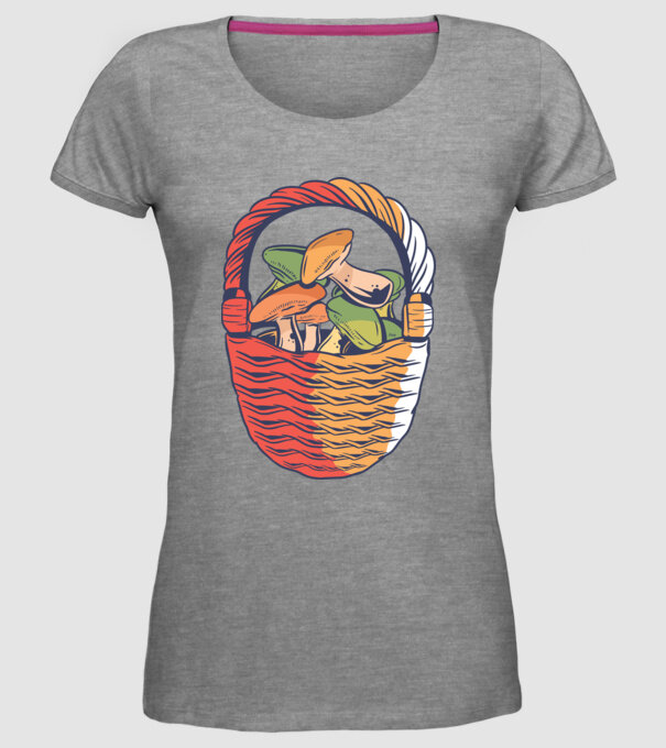 Ciuperci model gri pe tricou