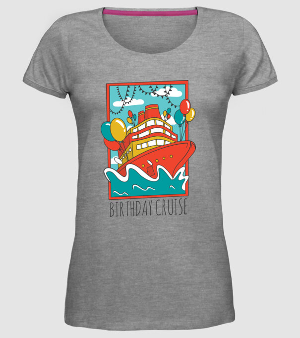 Croazieră model gri pe tricou
