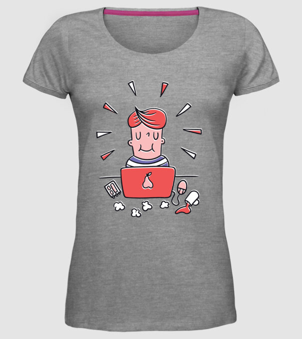 Imagine Home Office model gri pe tricou