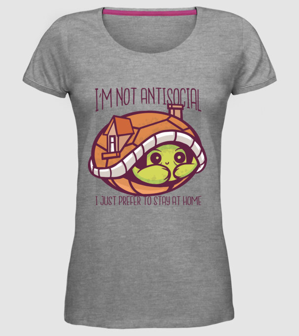 'I''m not antisocial, I just prefer to stay at home' model gri pe tricou