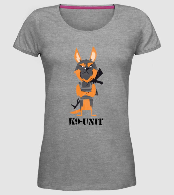 Unitatea K9 - Câine polițist model gri pe tricou
