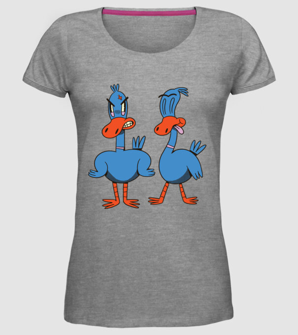 Rațe model gri pe tricou