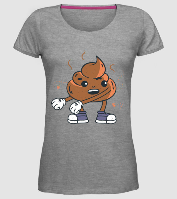 Căcat DAB model gri pe tricou
