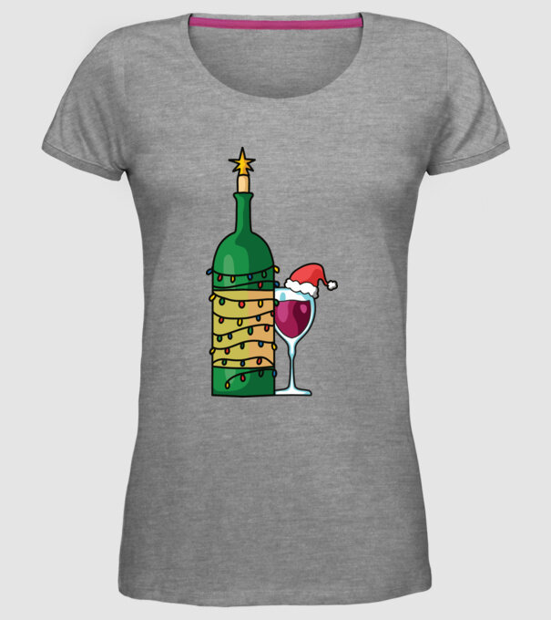 Vin de Crăciun model gri pe tricou
