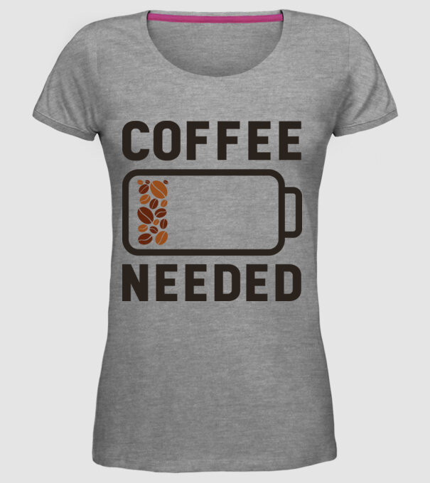 Am nevoie de cafea model gri pe tricou