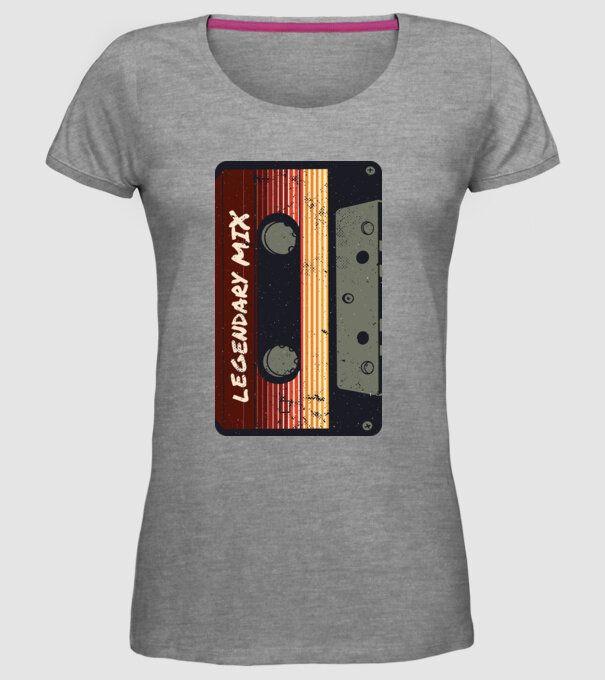 Casetă Legendary Mix model gri pe tricou