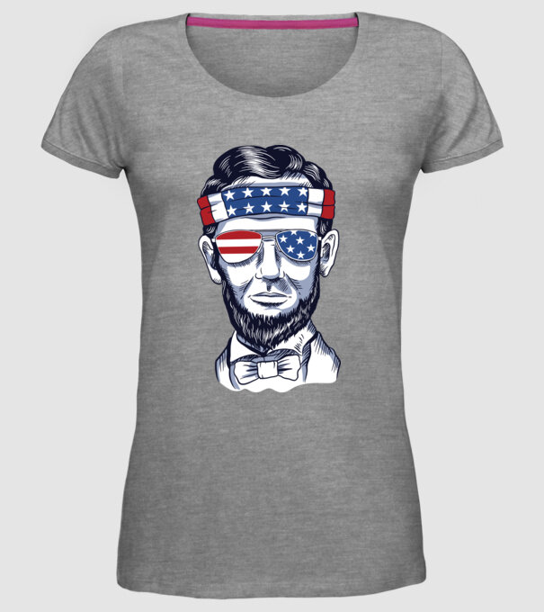 Lincoln USA model gri pe tricou
