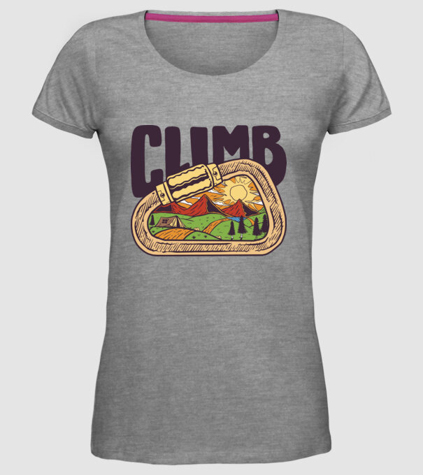 Carabină Alpinist model gri pe tricou