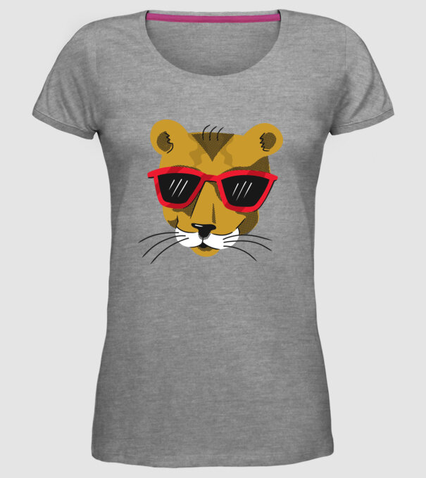Leu cool model gri pe tricou