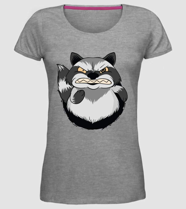 Raton furios model gri pe tricou