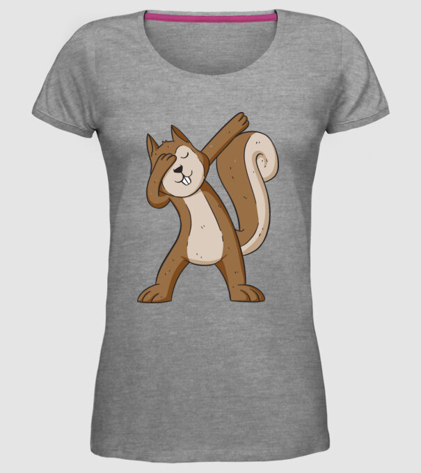 Veverița DAB model gri pe tricou