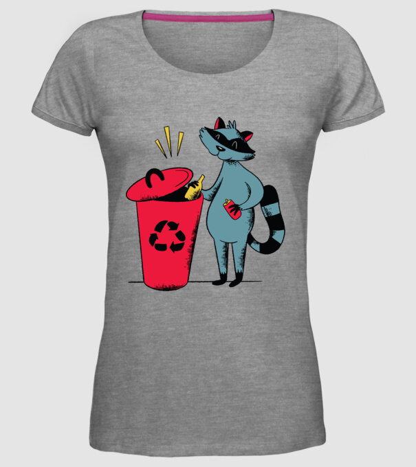 Reciclare Raton model gri pe tricou