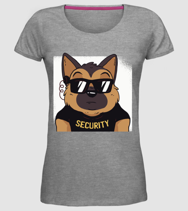 Ciobănesc german Security tricou amuzant cu Câine model gri pe tricou