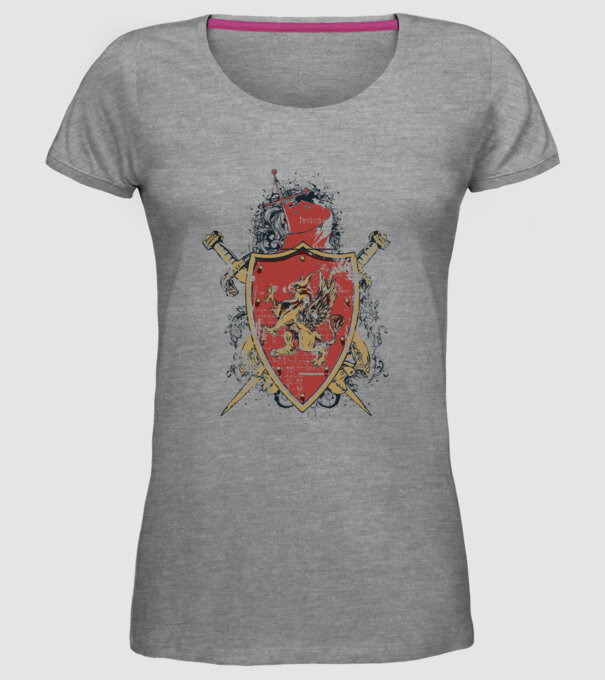 Scut model gri pe tricou