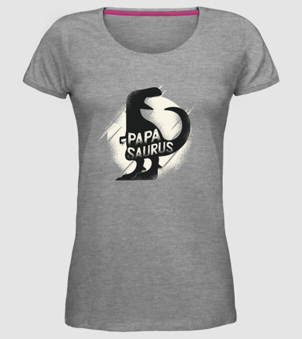 papasaurus model gri pe tricou
