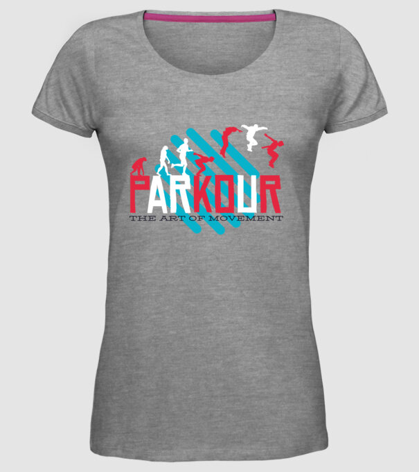 Parkour - Arta mișcării model gri pe tricou