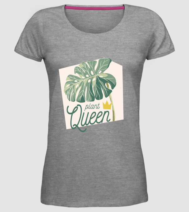 Plant Queen model gri pe tricou