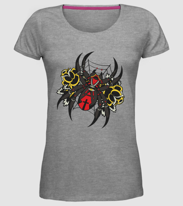 Păianjen model gri pe tricou