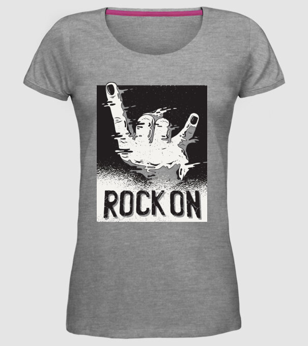 Rock On model gri pe tricou