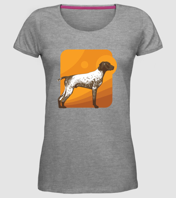Pointer cu părul scurt model gri pe tricou