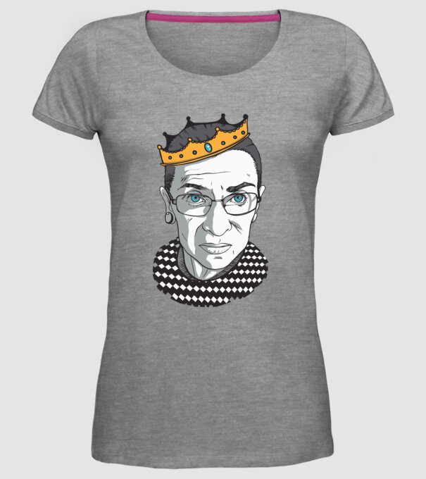 Ruth Bader Ginsburg model gri pe tricou