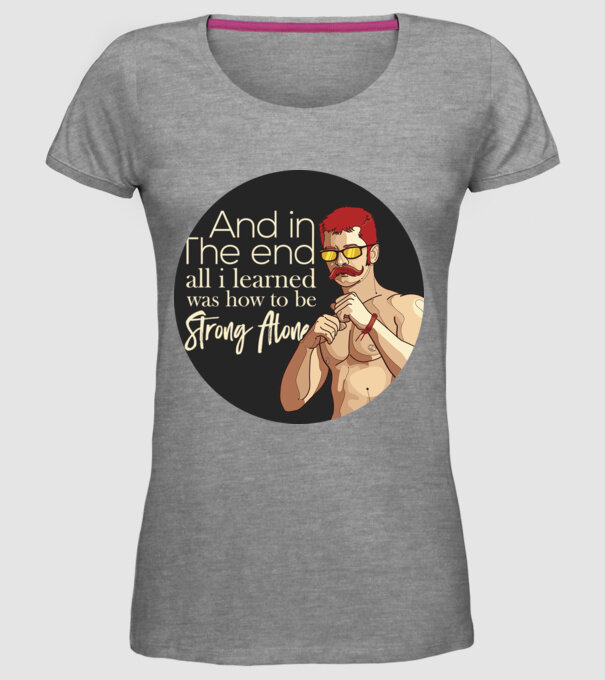 Strong alone model gri pe tricou