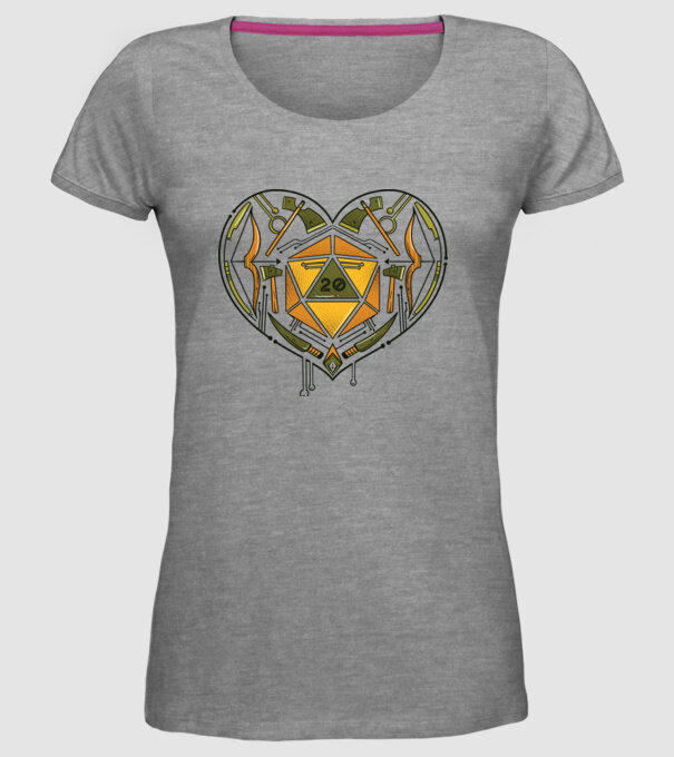 Joc de rol Dragoste model gri pe tricou