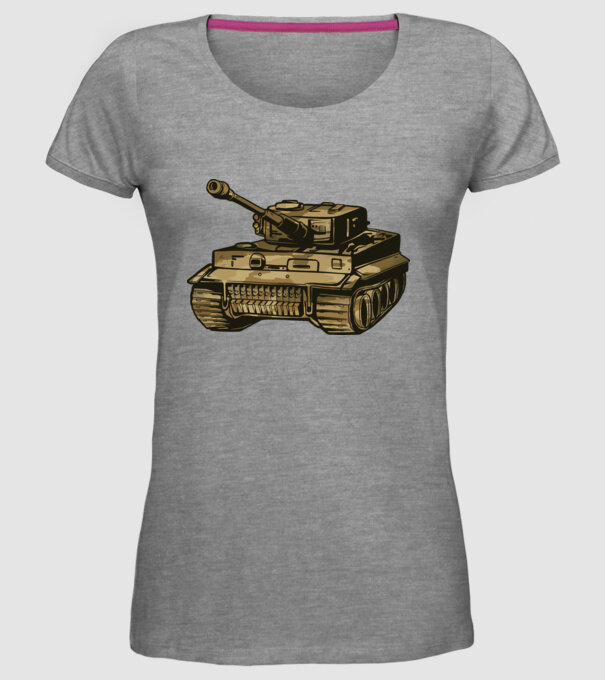 Tanc Mașină de luptă model gri pe tricou