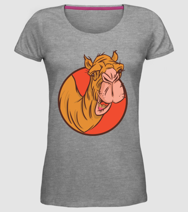 Cămilă model gri pe tricou