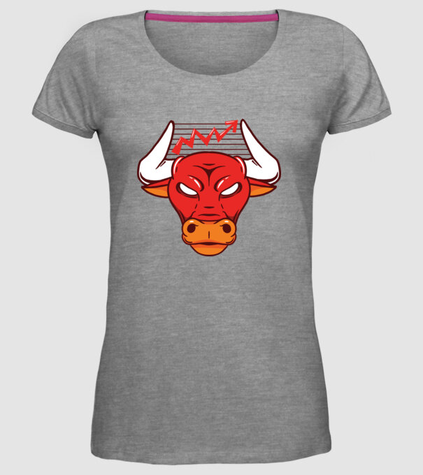 Bursa de Valori Taur model gri pe tricou