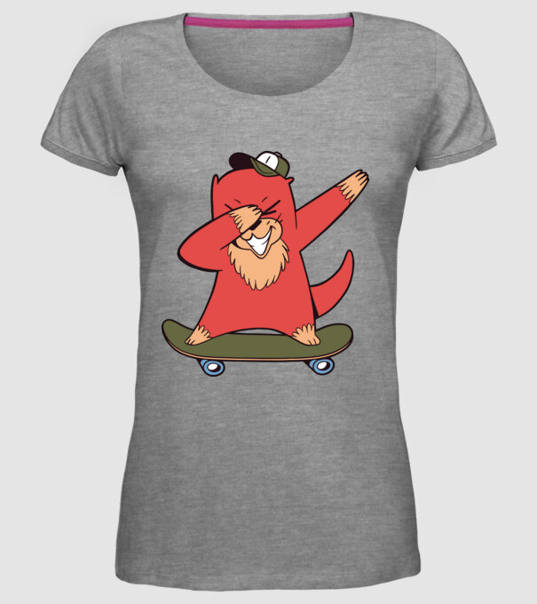 Vidră DAB model gri pe tricou