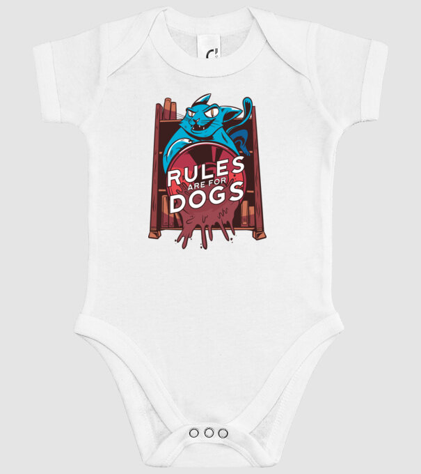 Regulile sunt pentru câini Cu pisică model alb pe tricou