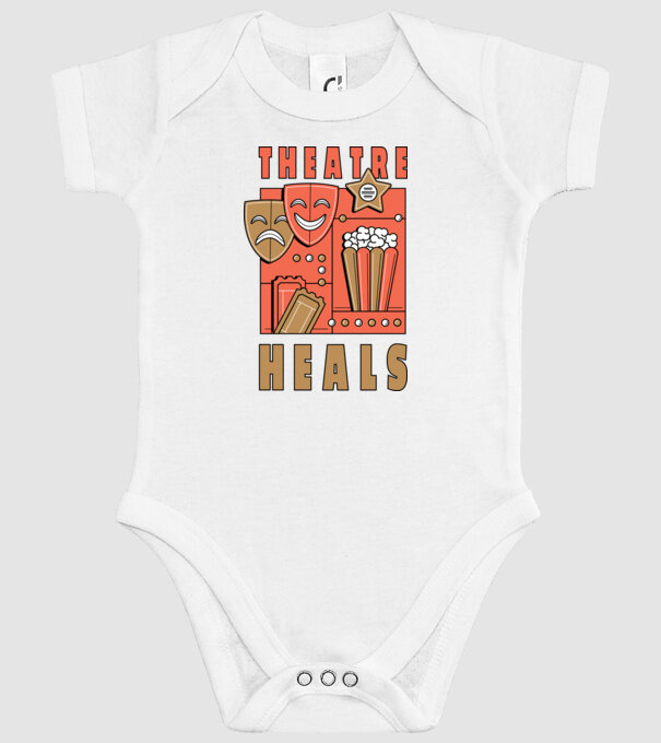 Teatrul vindecă model alb pe tricou