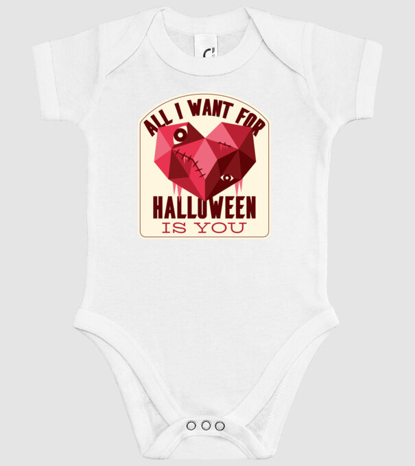 All I want for Halloween is You model alb pe tricou
