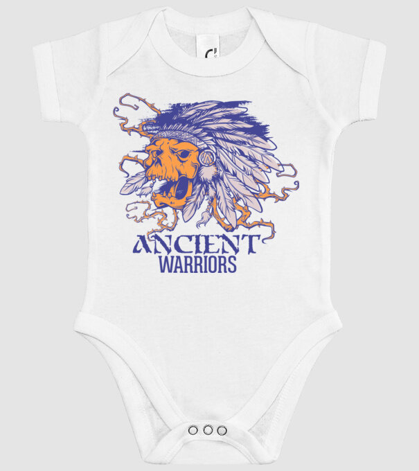 Ancient Warriors model alb pe tricou