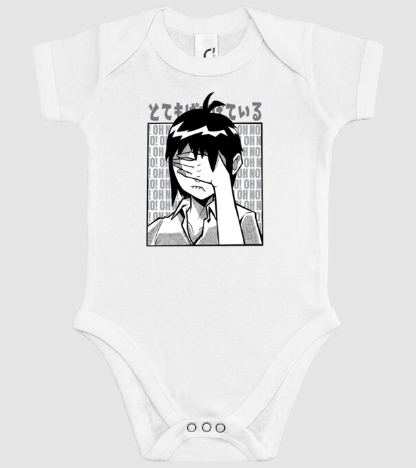 Cap Anime model alb pe tricou